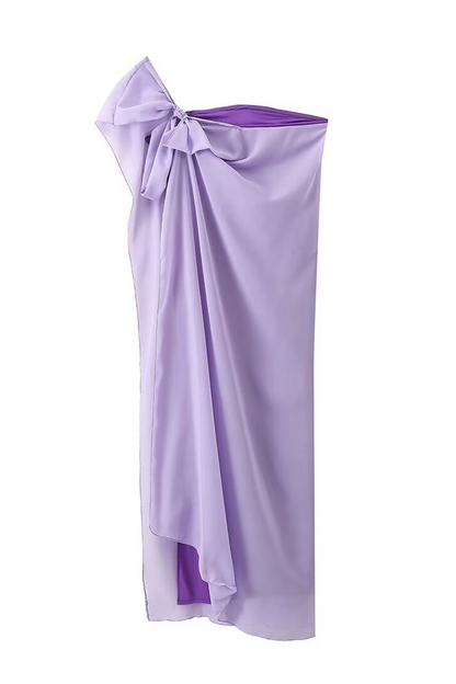 Vestidos sexis de tirantes con hombros descubiertos y patchwork en color liso y contraste