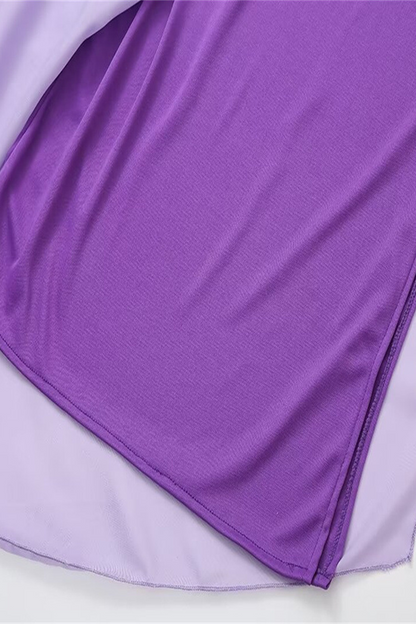 Vestidos sexis de tirantes con hombros descubiertos y patchwork en color liso y contraste