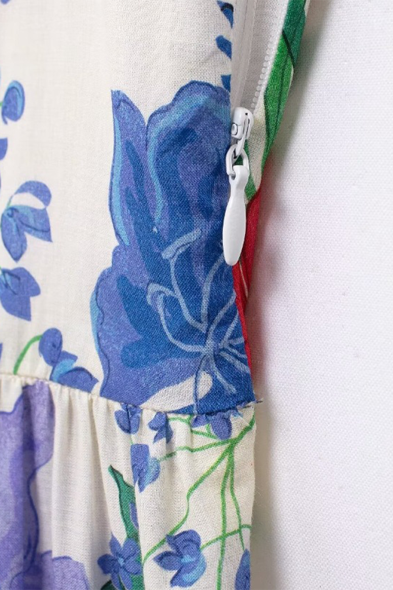 Vestidos casuales con estampado floral y patchwork