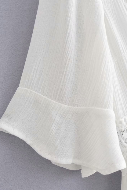 Vestidos sexis de corte A con escote en V, espalda descubierta y calados en color sólido