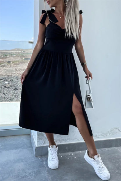 Vestido informal sin mangas con estampado floral, espalda descubierta, cinturón y tirantes finos (7 colores)