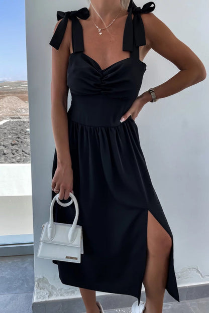 Vestido informal sin mangas con estampado floral, espalda descubierta, cinturón y tirantes finos (7 colores)