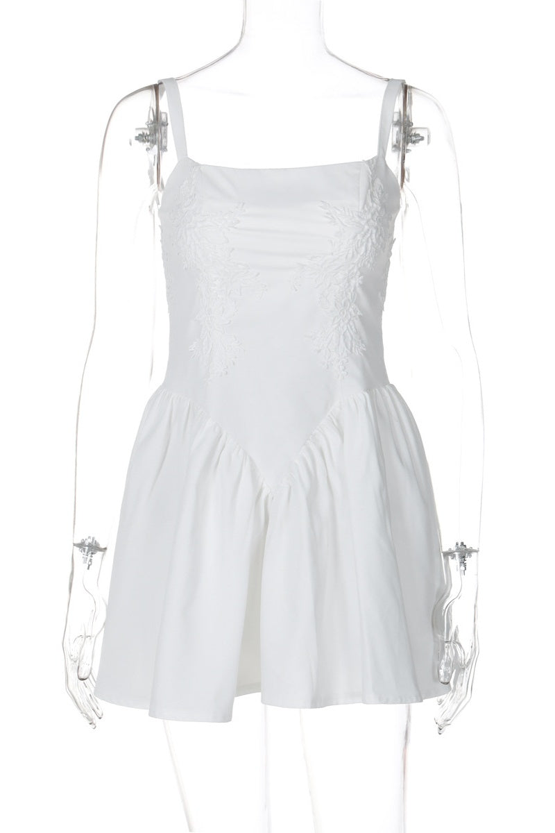 Vestidos sexis casuales de color sólido sin espalda con tirantes finos en forma de A