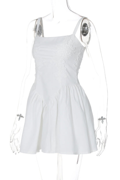 Vestidos sexis casuales de color sólido sin espalda con tirantes finos en forma de A
