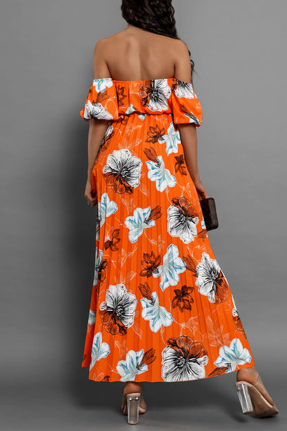 Vestidos sexis con estampado floral, encaje, plisados y hombros descubiertos (6 colores)