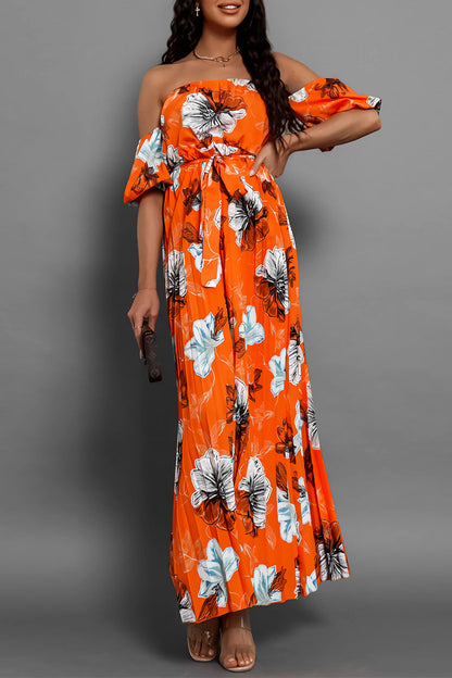 Vestidos sexis con estampado floral, encaje, plisados y hombros descubiertos (6 colores)