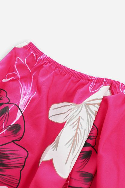 Vestidos sexis con estampado floral, encaje, plisados y hombros descubiertos (6 colores)