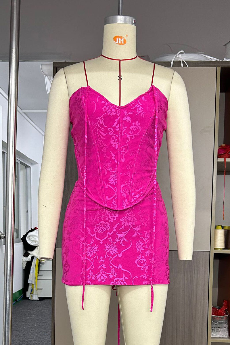 Conjunto de dos piezas sin mangas con escote en V y diseño de tiras de patchwork en color liso (4 colores)