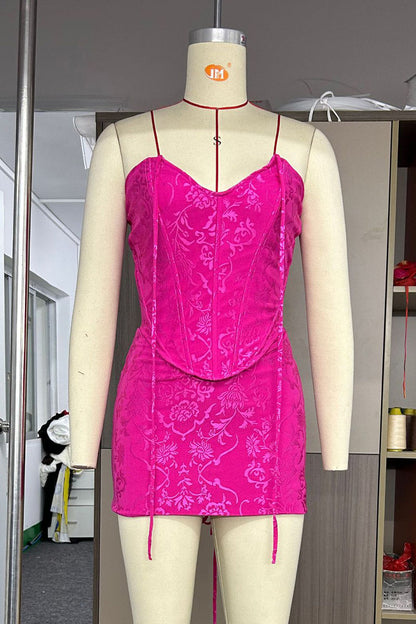 Conjunto de dos piezas sin mangas con escote en V y diseño de tiras de patchwork en color liso (4 colores)