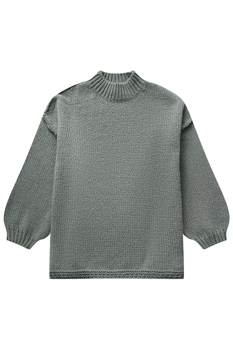 Suéteres casuales de cuello redondo de color sólido para uso diario (4 colores)