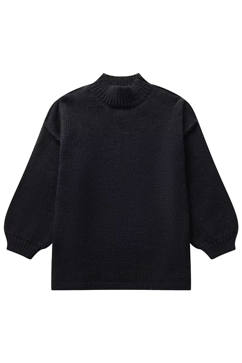 Suéteres casuales de cuello redondo de color sólido para uso diario (4 colores)