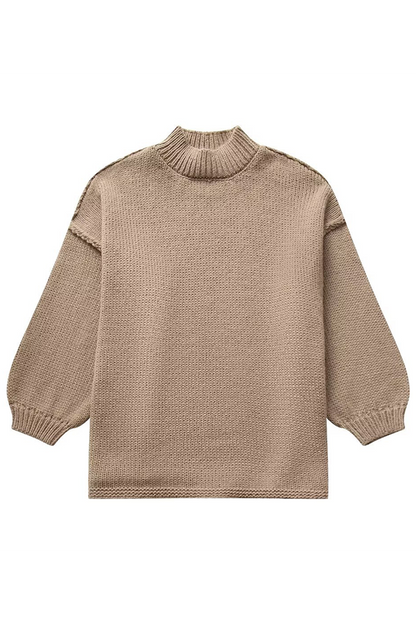 Suéteres casuales de cuello redondo de color sólido para uso diario (4 colores)