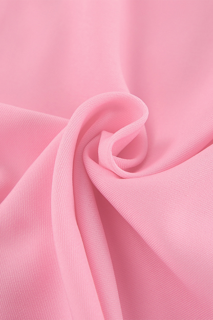 Vestidos elegantes de celebridades con falda lápiz y cuello vuelto con hebilla de color sólido