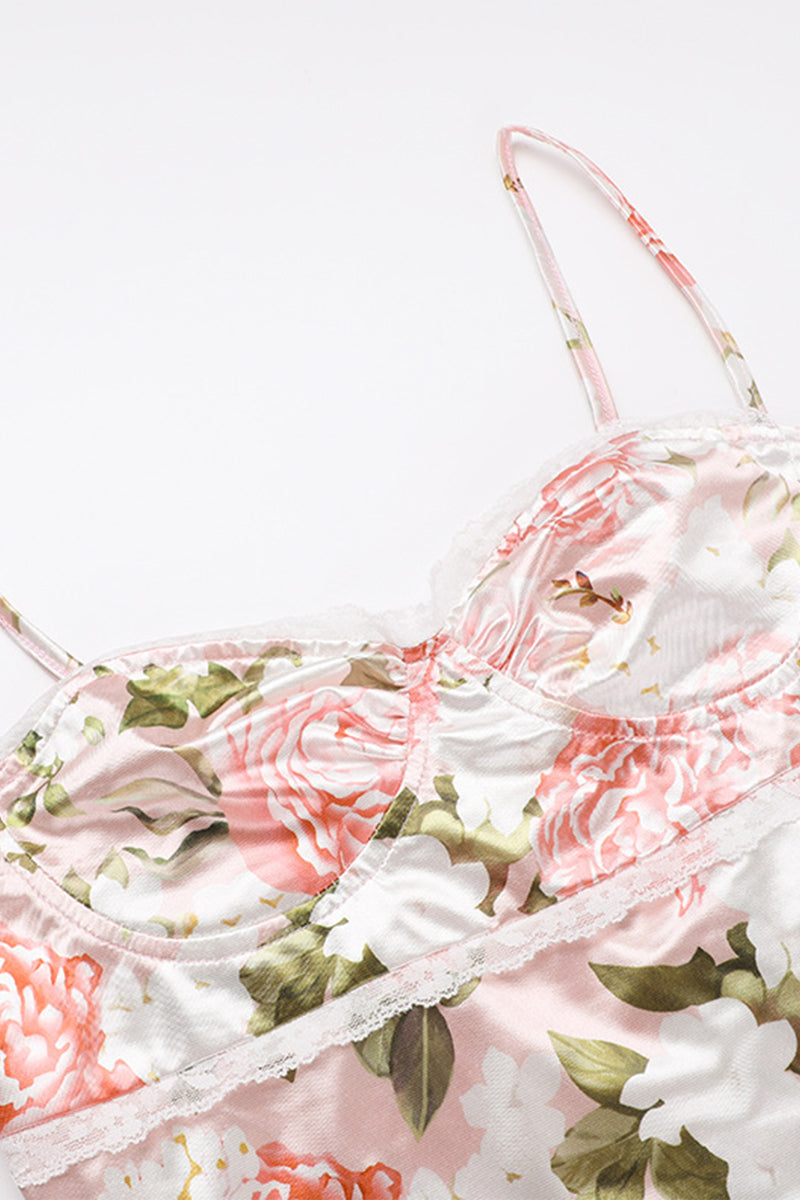 Vestidos sexis de encaje con flores y patchwork con abertura y escote en V, falda de un solo paso