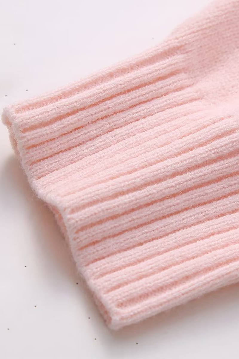 Suéteres casuales de cuello redondo de tejido liso de color diario
