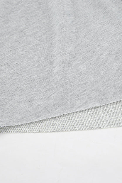 Ropa deportiva informal de color sólido con cremallera y capucha de manga larga de dos piezas