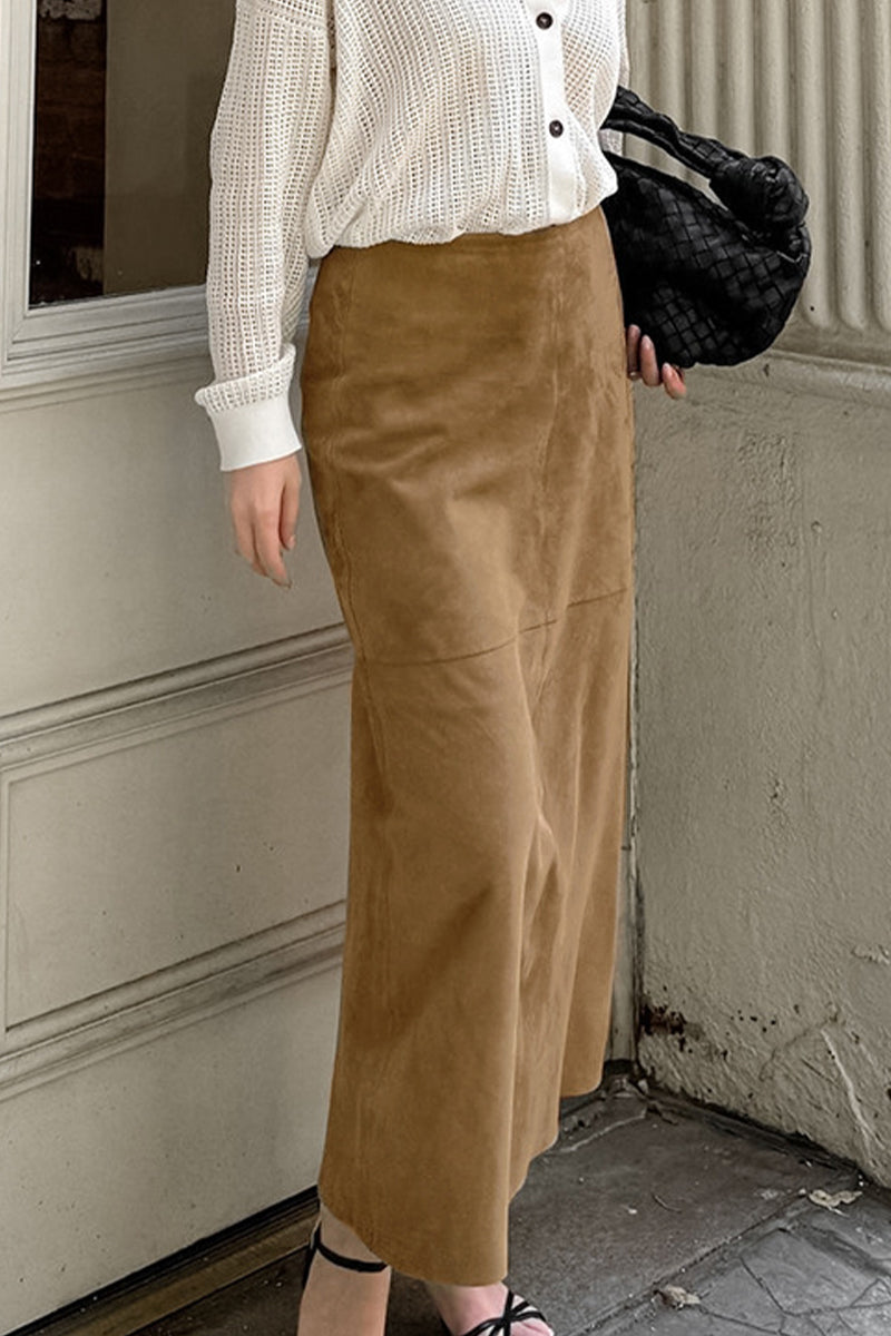 Pantalones rectos de cintura alta holgados con patchwork elegantes para uso diario
