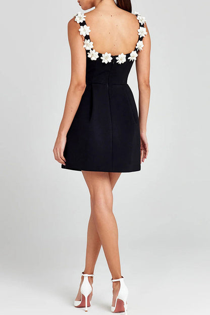 Sexy Pocket Flower Shape U Neck Princess Dresses(4 Colors)