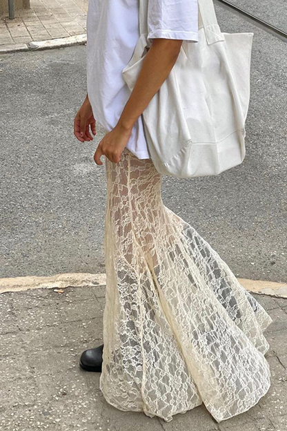 Braguita de encaje sexy con cola de pez y cintura alta (dos piezas desmontables)