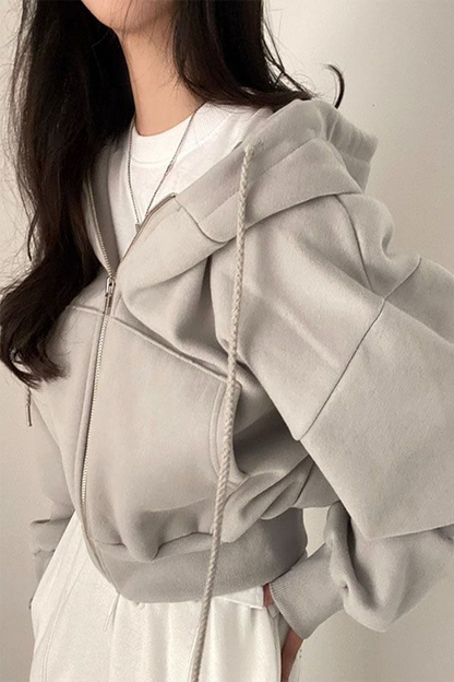 Sudadera informal con capucha y bolsillo con cordón (6 colores)