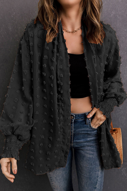 Chaqueta informal con cuello tipo cárdigan y bola de pelo (3 colores)