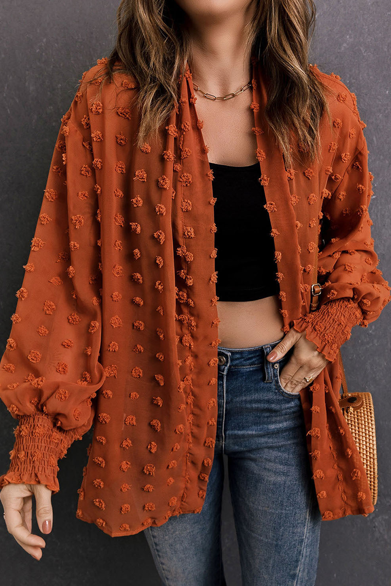 Chaqueta informal con cuello tipo cárdigan y bola de pelo (3 colores)