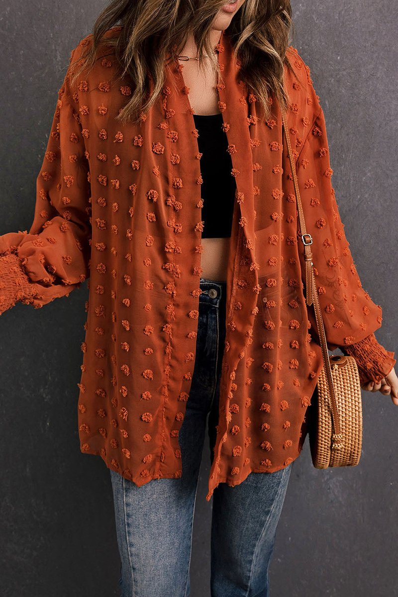 Chaqueta informal con cuello tipo cárdigan y bola de pelo (3 colores)