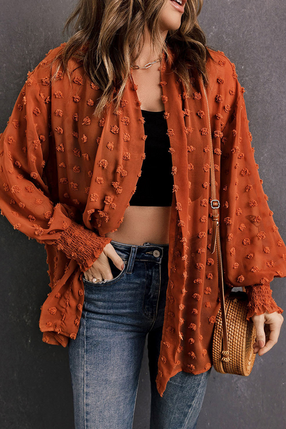 Chaqueta informal con cuello tipo cárdigan y bola de pelo (3 colores)