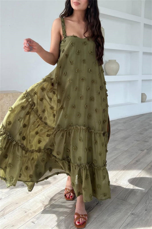 Casual Backless Spaghetti Strap Long Dresses