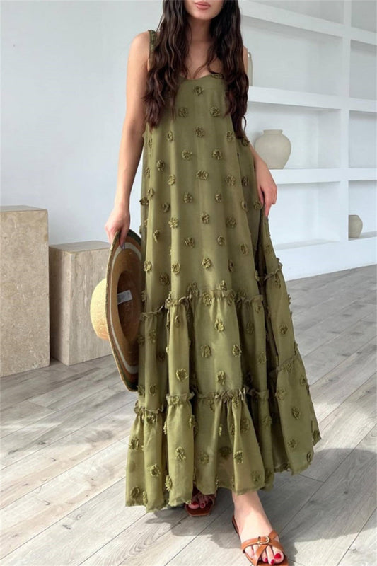 Vestidos largos casuales con tirantes finos y espalda descubierta