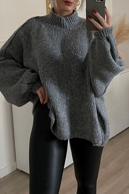 Suéteres casuales de cuello alto con tejido patchwork para uso diario (5 colores)