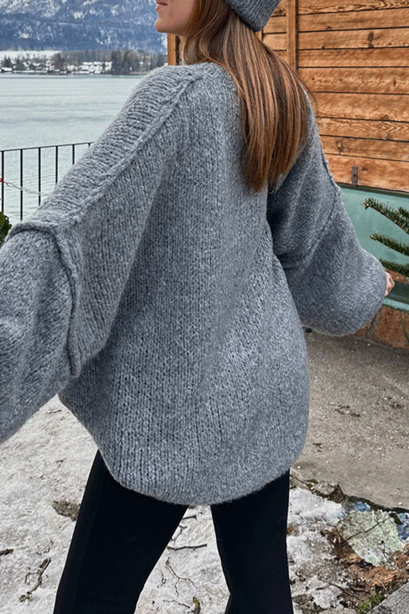 Suéteres casuales de cuello alto con tejido patchwork para uso diario (5 colores)