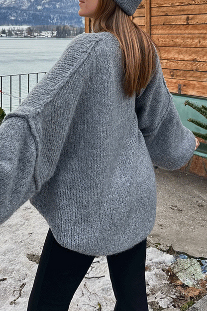 Suéteres casuales de cuello alto con tejido patchwork para uso diario (5 colores)