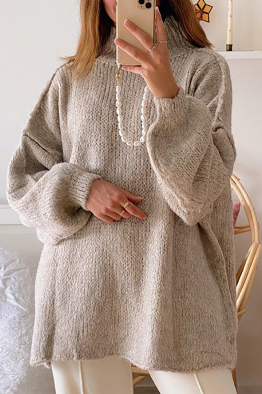 Suéteres casuales de cuello alto con tejido patchwork para uso diario (5 colores)