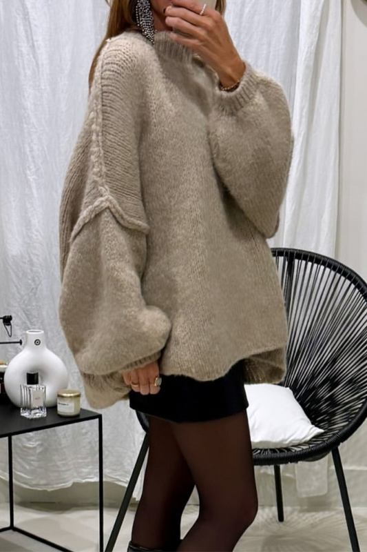 Suéteres casuales de cuello alto con tejido patchwork para uso diario (5 colores)