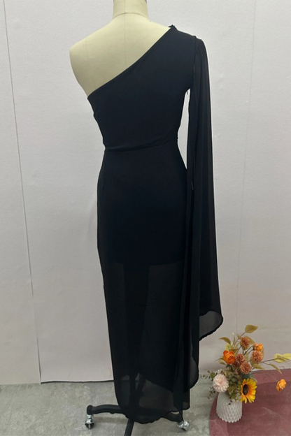 Vestidos de fiesta sexys con fruncido irregular y hombros caídos (5 colores)
