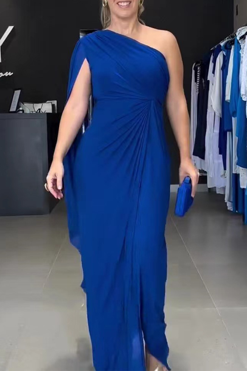 Vestidos de fiesta sexys con fruncido irregular y hombros caídos (5 colores)