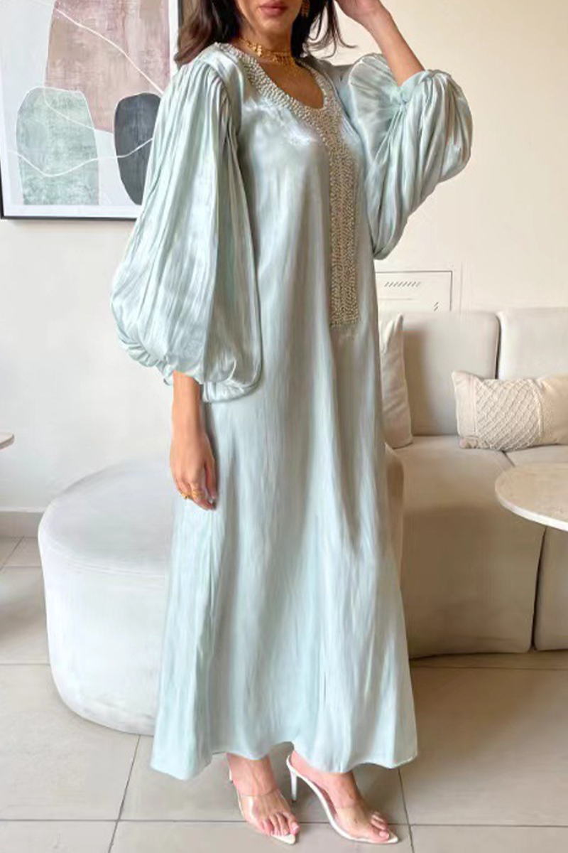 Vestidos casuales de princesa con cuello en V y lentejuelas para la calle