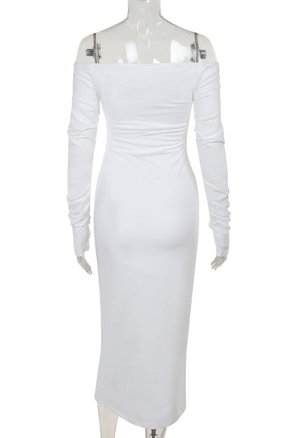 Vestidos sexis de patchwork con espalda descubierta, fruncidos y escote en V profundo con falda cruzada
