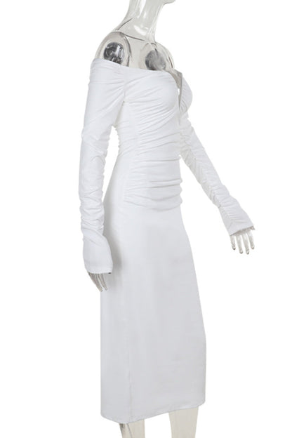 Vestidos sexis de patchwork con espalda descubierta, fruncidos y escote en V profundo con falda cruzada