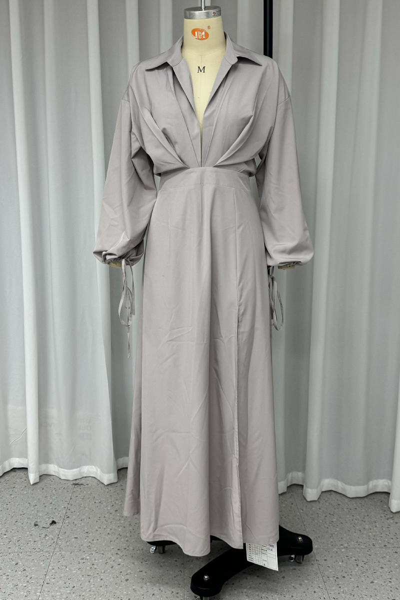 Vestidos sexis de calle con escote en V, abertura y espalda descubierta, falda de un solo paso