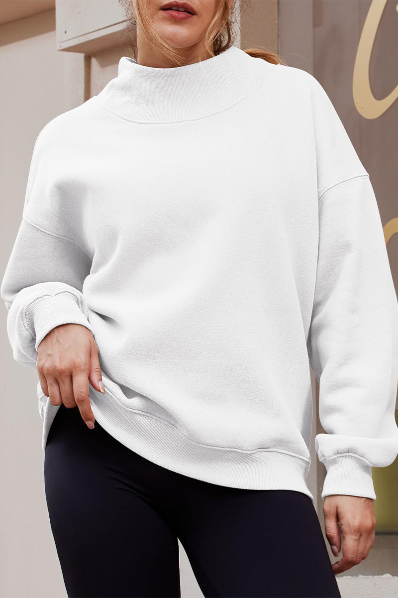 Tops casuales de cuello alto de media manga para uso diario (7 colores)
