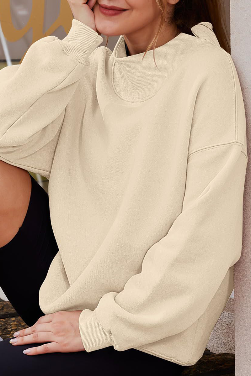 Tops casuales de cuello alto de media manga para uso diario (7 colores)