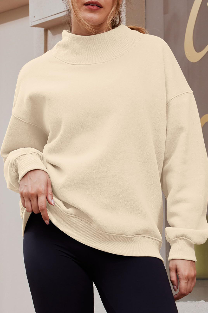 Tops casuales de cuello alto de media manga para uso diario (7 colores)