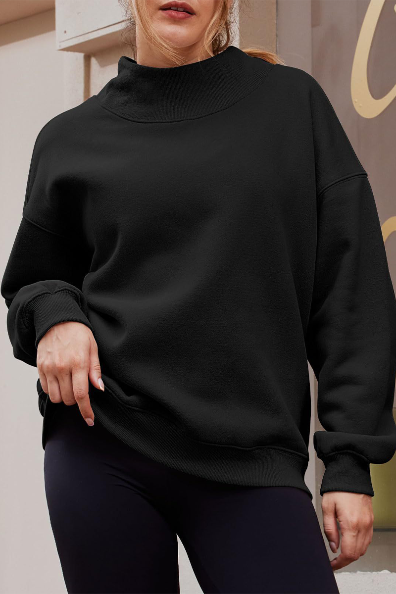 Tops casuales de cuello alto de media manga para uso diario (7 colores)