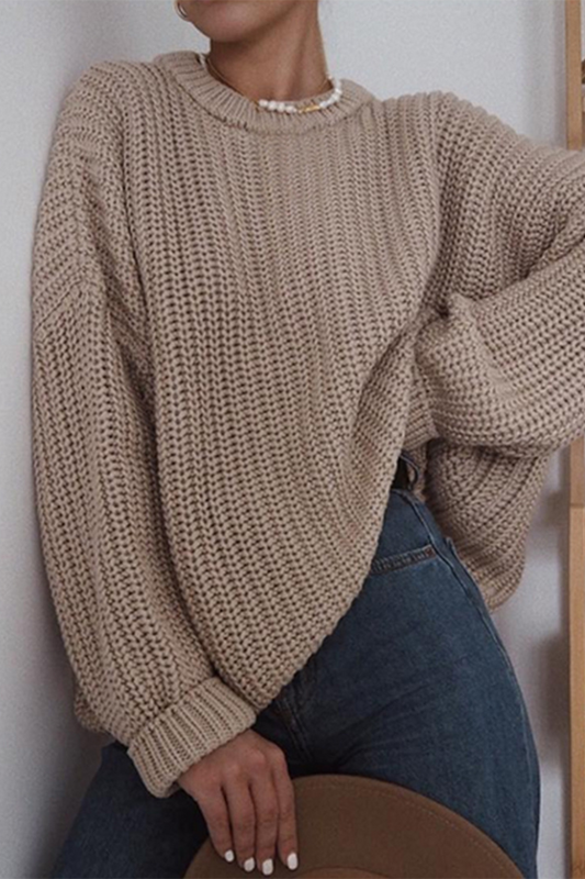 Suéteres casuales de cuello redondo para uso diario (7 colores)