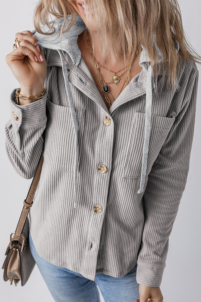 Sudadera informal con capucha y botones de cordón para uso diario (7 colores)