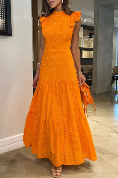 Vestidos casuales largos de cuello alto (3 colores)