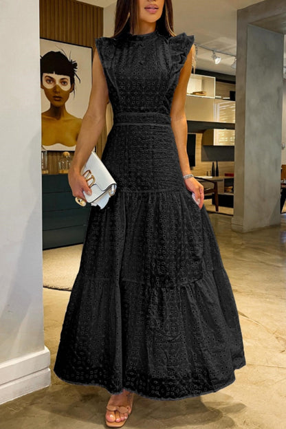Vestidos casuales largos de cuello alto (3 colores)