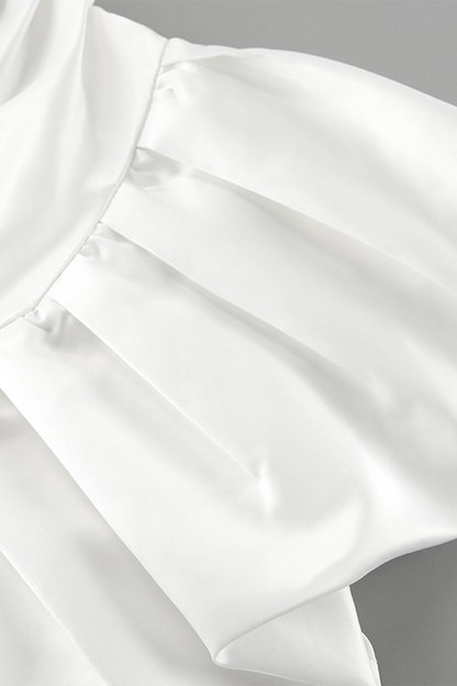 Vestidos sexys con volantes fruncidos y sin tirantes